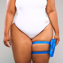 Blue Thigh Bag on Body 2