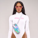 Silver Thigh Bag on Body 7